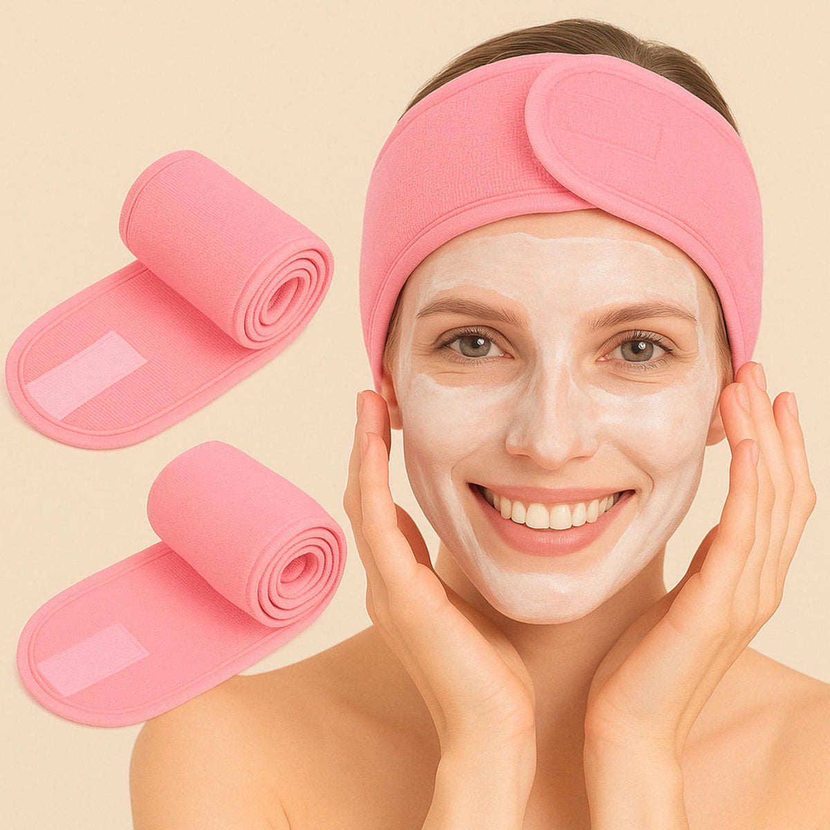 Bandeau Beauté Réglable – Routine Visage & Maquillage