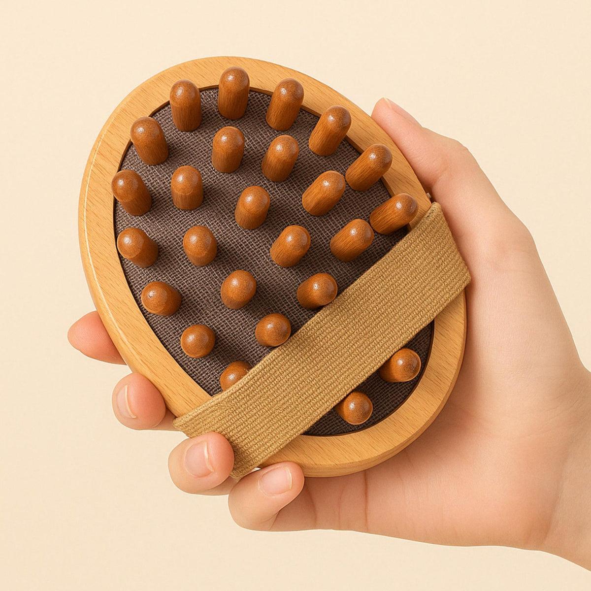 Brosse de Massage en Bois – Corps & Cuir Chevelu